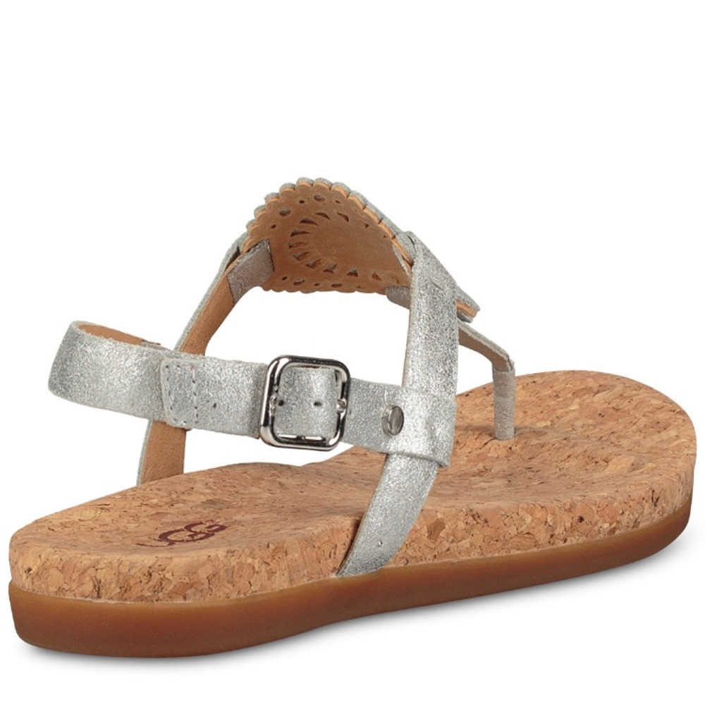New!UGG Ayden Footbed logo slingback thong sandals - Picture 5 of 7